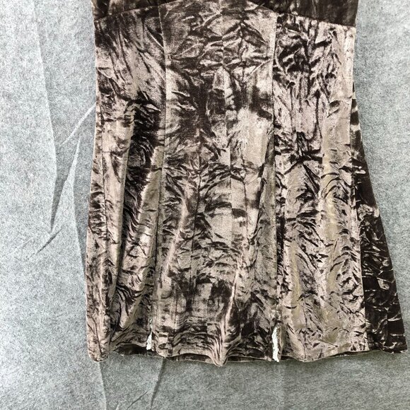 Kimchi Blue Velvet Square Neck Mini Dress M Puff Sleeve Fairy Coquette Tie Back - Picture 4 of 9